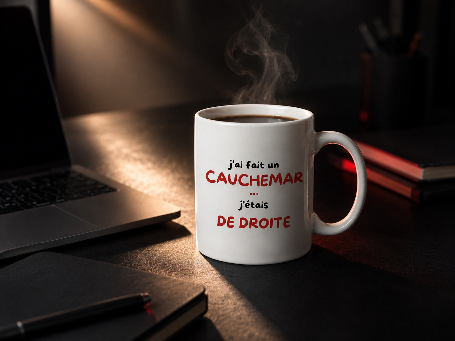Tasse Antifa Wear J'ai fait un cauchemar j'étais de droite - rituel du matin sur bureau