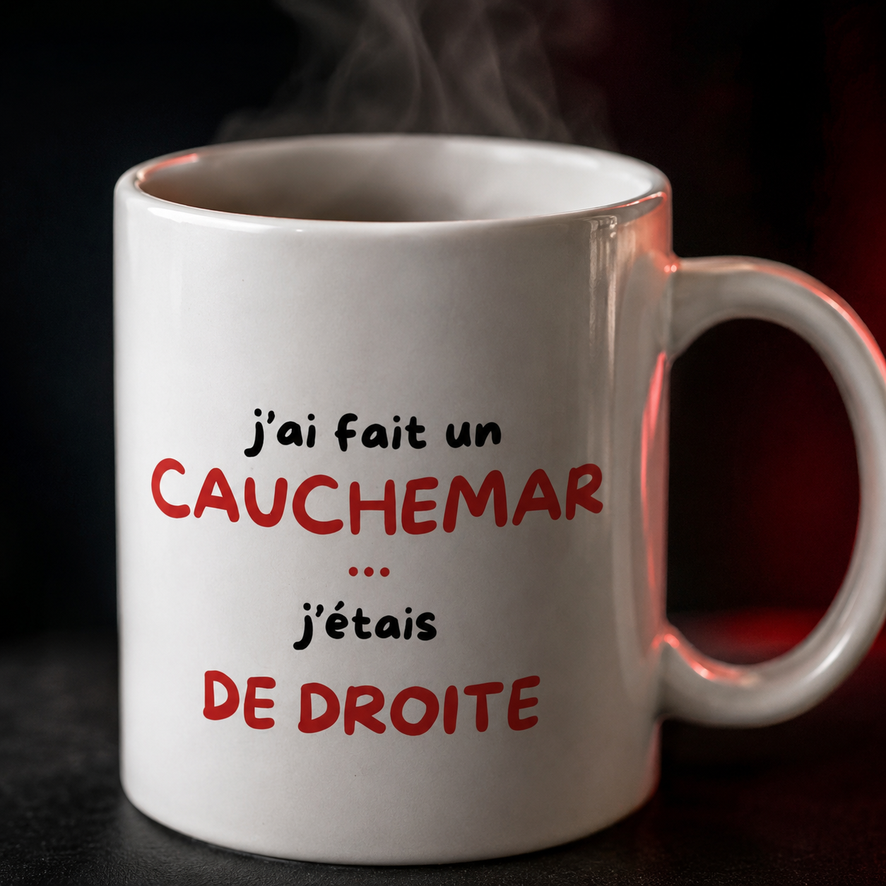 Tasse Antifa Wear détail porcelaine et vapeur